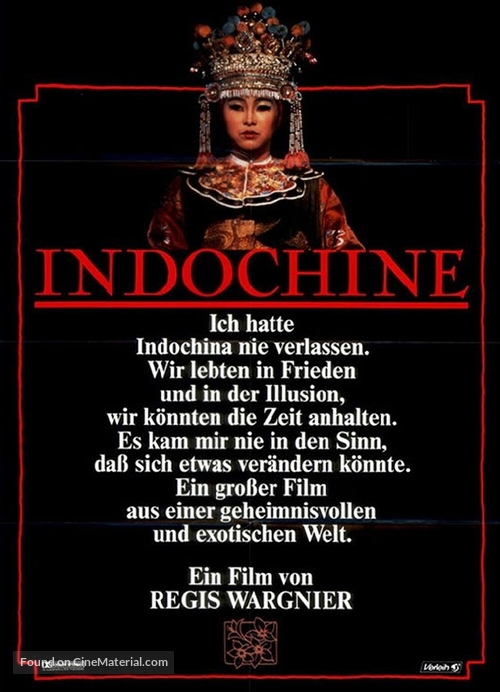 Indochine - German Movie Poster