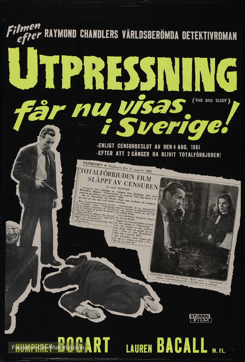 The Big Sleep - Swedish Movie Poster