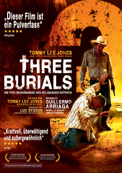 The Three Burials of Melquiades Estrada - German Movie Cover