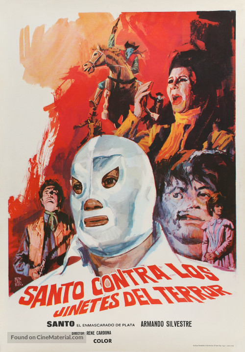 Santo contra los jinetes del terror - Spanish Movie Poster