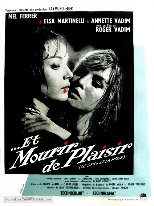 Et mourir de plaisir - French Movie Poster