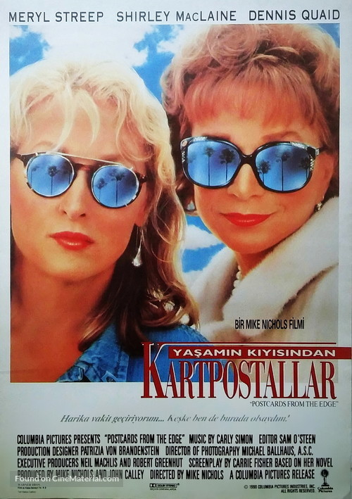 Postcards from the Edge - Turkish Movie Poster