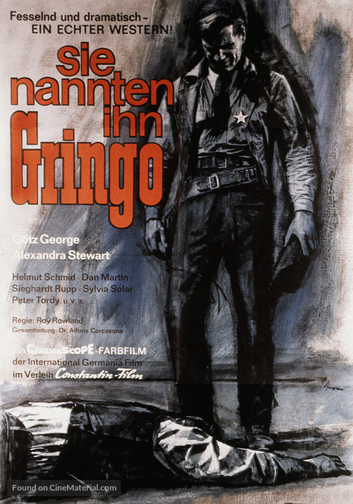 Sie nannten ihn Gringo - German Movie Poster