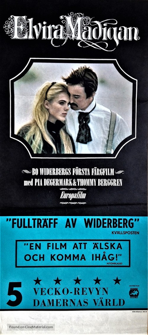 Elvira Madigan - Swedish Movie Poster