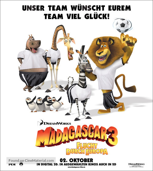 Madagascar 3: Europe&#039;s Most Wanted - German Movie Poster