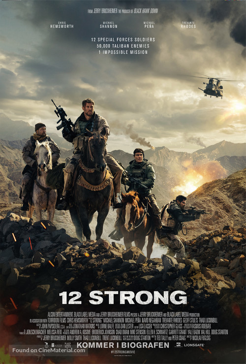 12 Strong - Danish Movie Poster