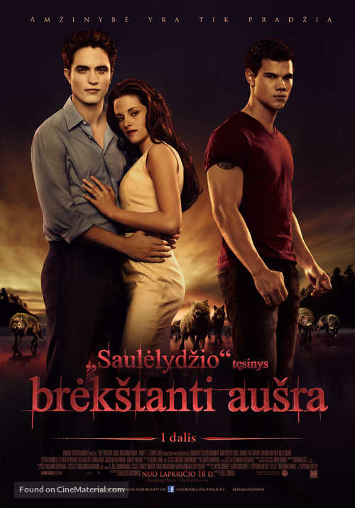 The Twilight Saga: Breaking Dawn - Part 1 - Lithuanian Movie Poster