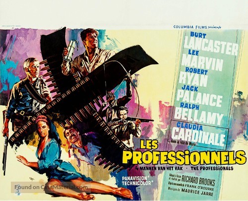 The Professionals - Belgian Movie Poster