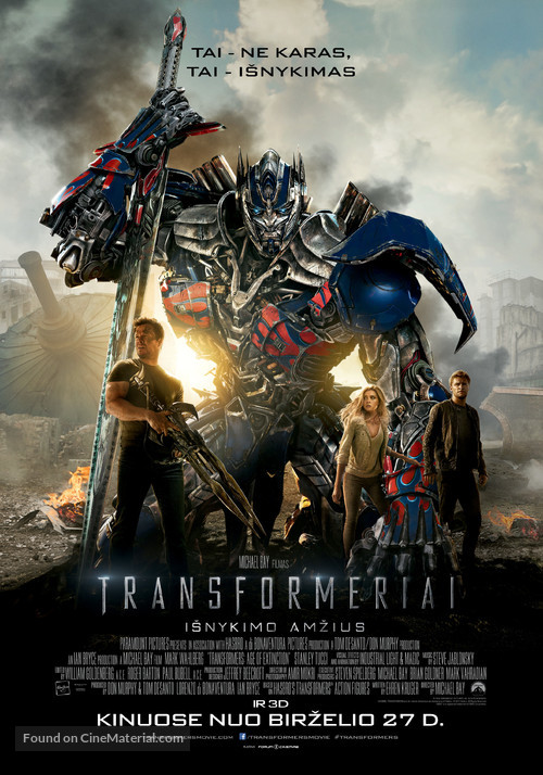 Transformers: Age of Extinction - Lithuanian Movie Poster