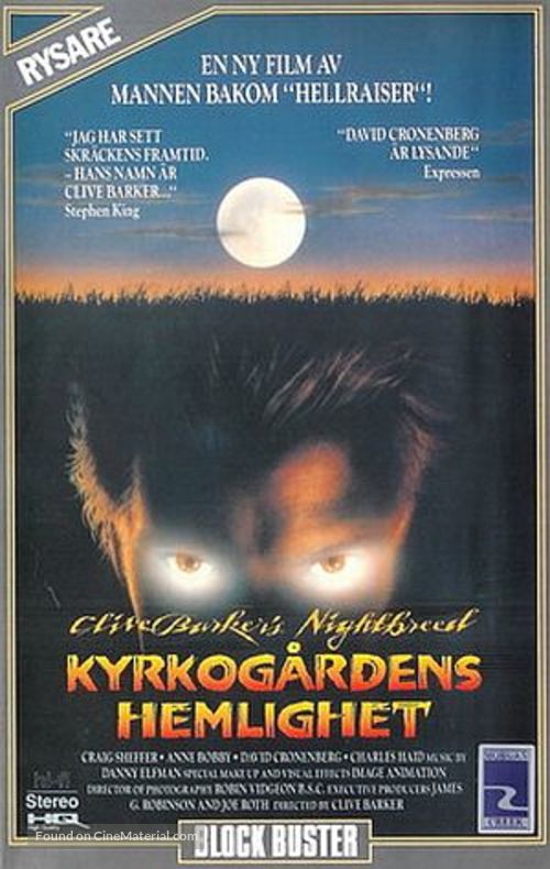 Nightbreed - Swedish Movie Cover