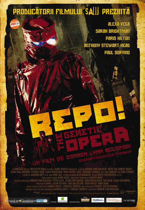 Repo! The Genetic Opera - Romanian Movie Poster