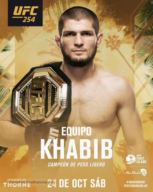 UFC 254: Khabib vs Gaethje - Mexican Movie Poster