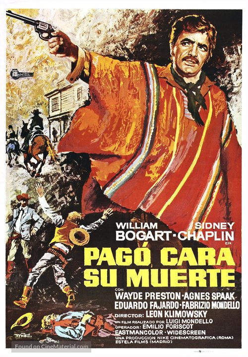 Pag&oacute; cara su muerte - Spanish Movie Poster
