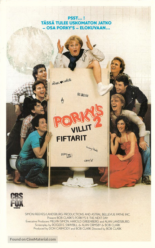 Porky&#039;s II: The Next Day - Finnish VHS movie cover
