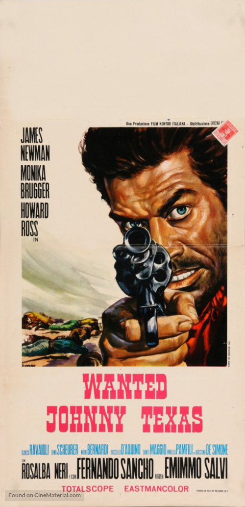 Wanted Johnny Texas - Italian Movie Poster