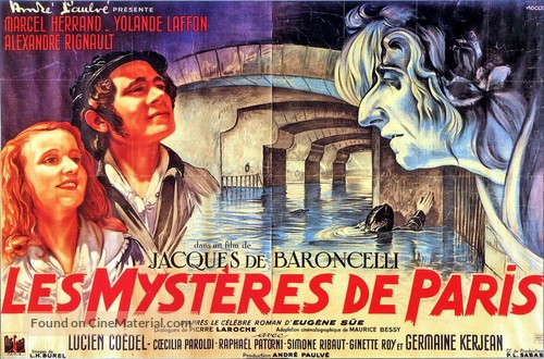 Les myst&egrave;res de Paris - French Movie Poster