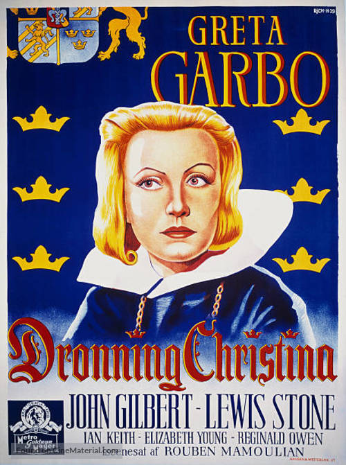 Queen Christina - Danish Movie Poster