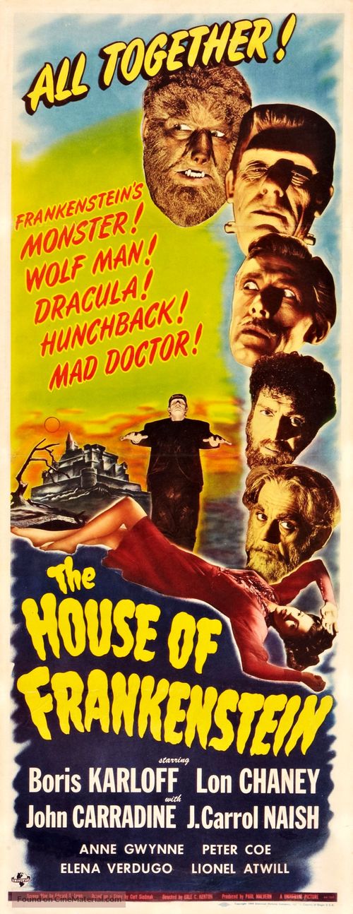 House of Frankenstein - Theatrical movie poster