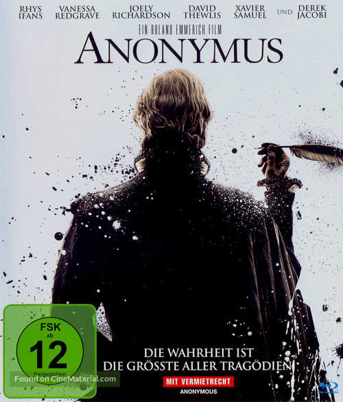 Anonymous - German Blu-Ray movie cover