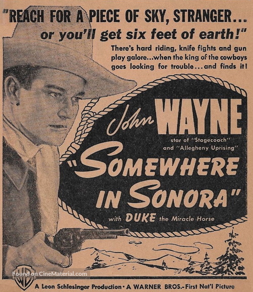 Somewhere in Sonora - poster