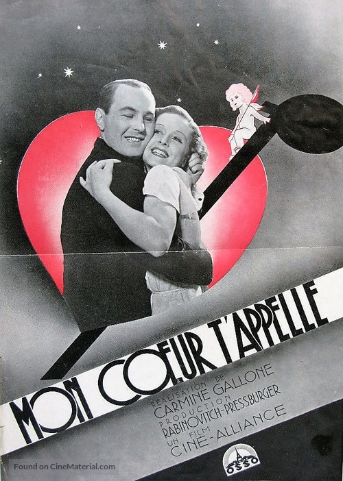 Mon coeur t&#039;appelle - French Movie Poster