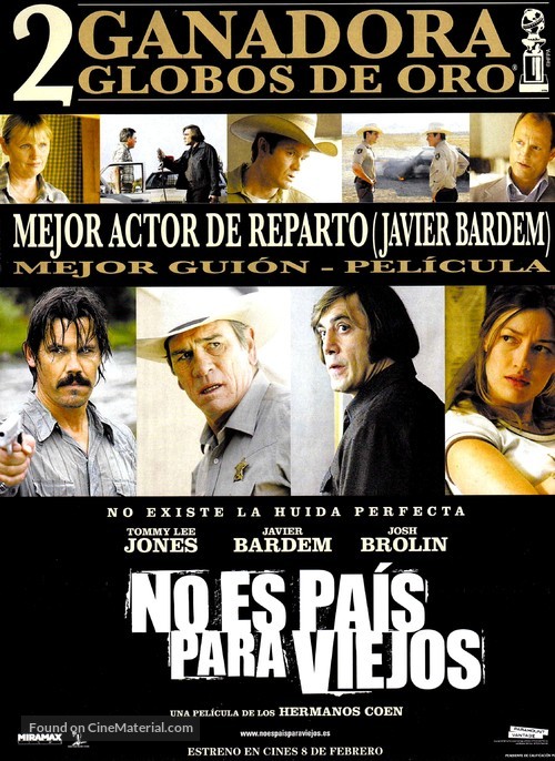 No Country for Old Men - Spanish Movie Poster