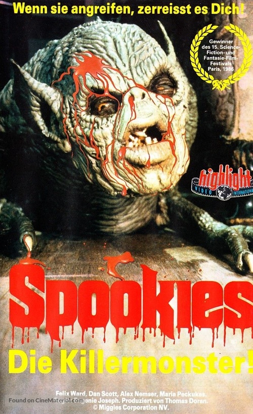 Spookies - German VHS movie cover