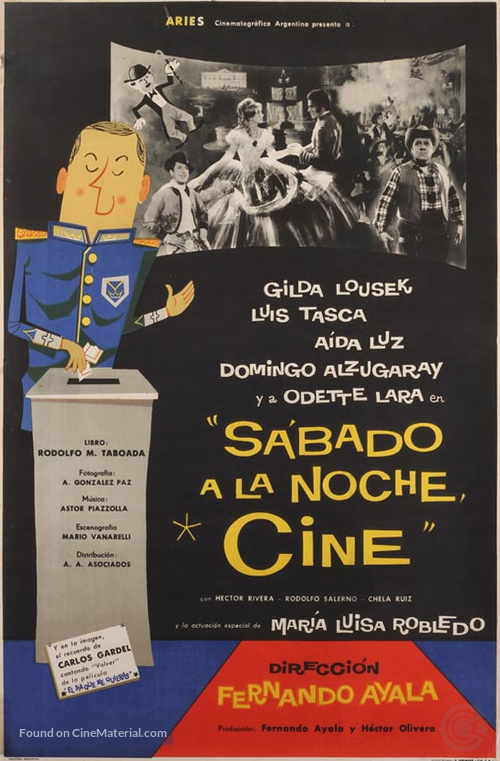 S&aacute;bado a la noche, cine - Argentinian Movie Poster