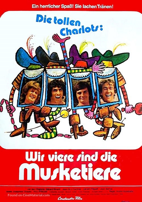 Les quatre Charlots mousquetaires - German Movie Poster