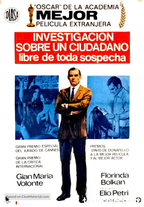 Indagine su un cittadino al di sopra di ogni sospetto - Spanish Movie Poster