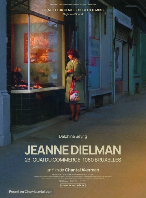 Jeanne Dielman, 23 Quai du Commerce, 1080 Bruxelles - French Re-release movie poster