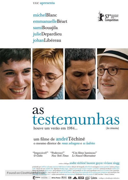 Les t&eacute;moins - Brazilian Movie Poster