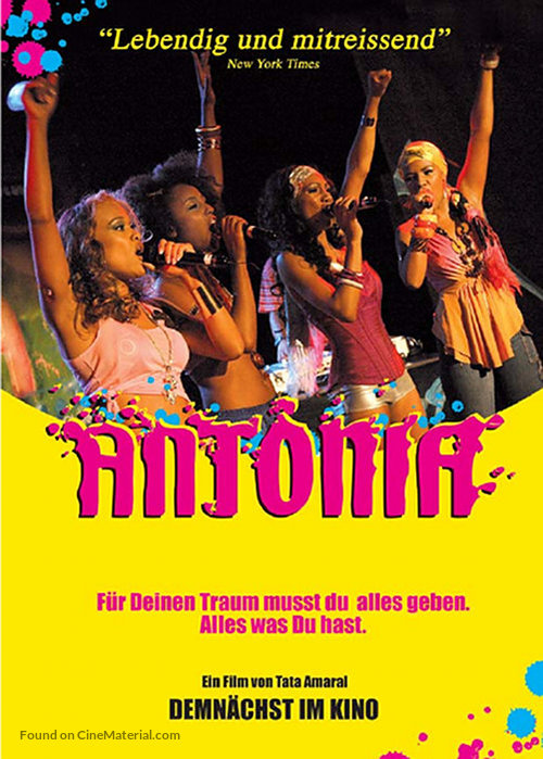 Ant&ocirc;nia - O Filme - German Movie Poster