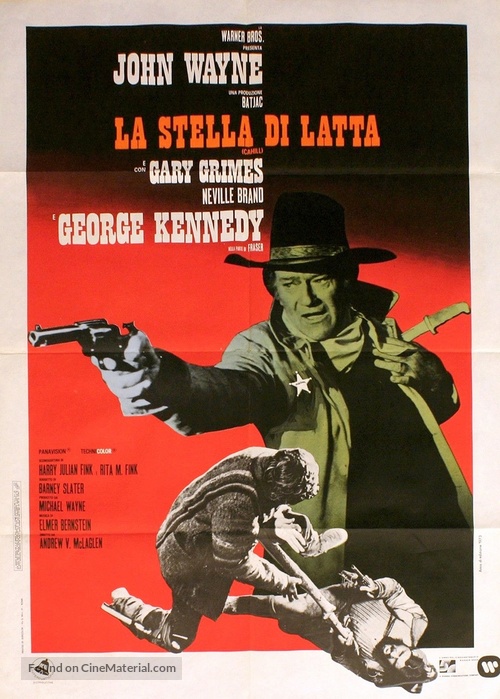 Cahill U.S. Marshal - Italian Movie Poster