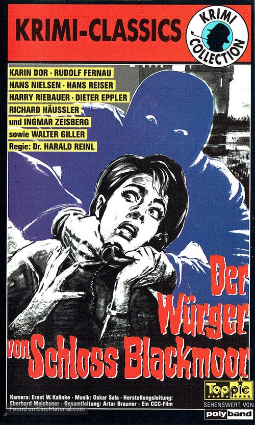 Der W&uuml;rger von Schlo&szlig; Blackmoor - German VHS movie cover
