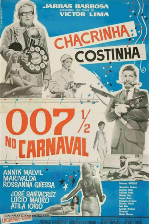 007 1/2 no Carnaval - Brazilian Movie Poster