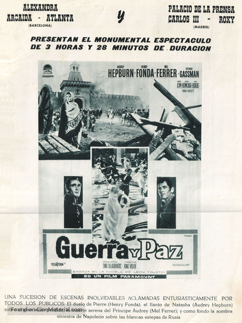 War and Peace - Spanish poster