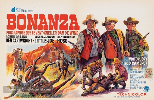 Bonanza: Ride the Wind - Belgian Movie Poster
