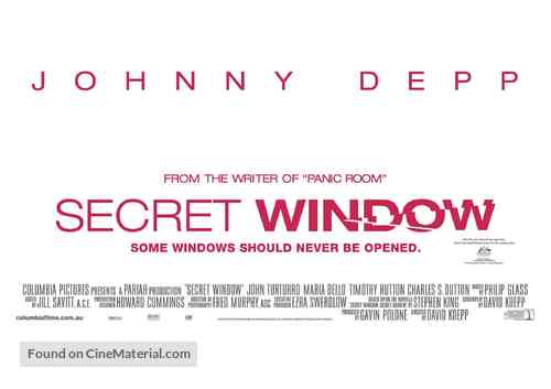 Secret Window - Australian Movie Poster