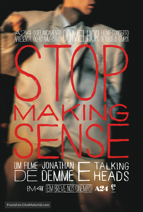 Stop Making Sense - Brazilian Movie Poster