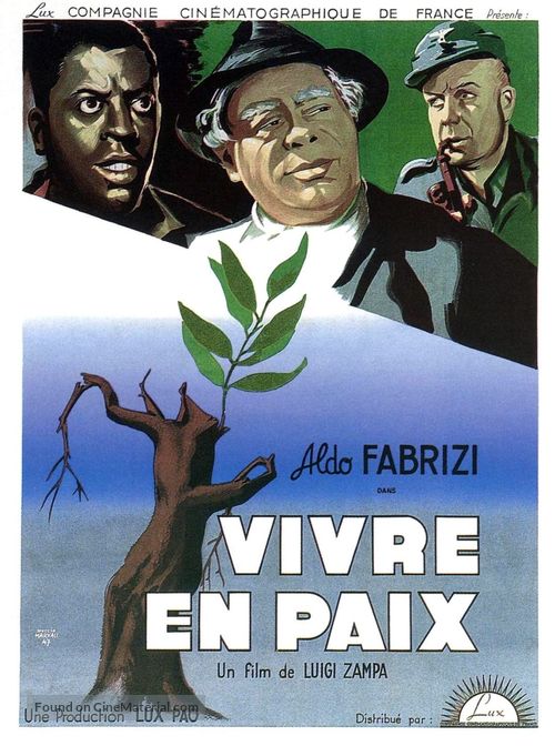 Vivere in pace - French Movie Poster