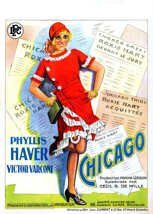 Chicago - Belgian Movie Poster