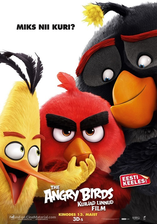 The Angry Birds Movie - Estonian Movie Poster