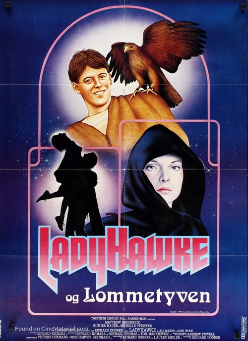 Ladyhawke - Danish Movie Poster