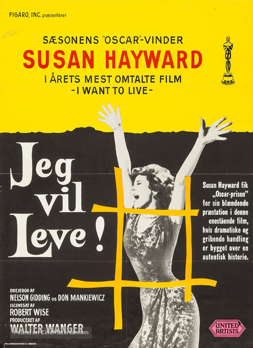 I Want to Live! - Danish Movie Poster