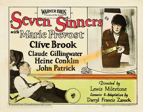 Seven Sinners - Movie Poster