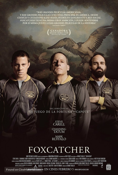 Foxcatcher - Mexican Movie Poster