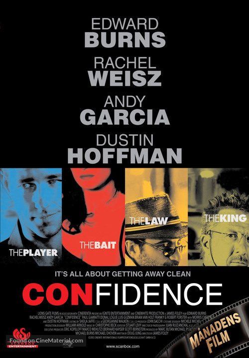 Confidence - Swedish Movie Poster