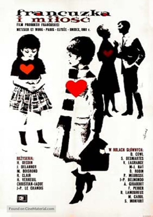 La fran&ccedil;aise et l&#039;amour - Polish Movie Poster