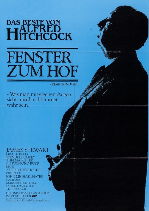 Rear Window - German Re-release movie poster